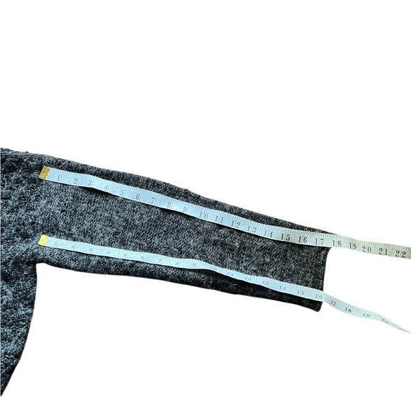 Free People Womens Knit Toggle Sweater Coat with Hood Charcoal Gray Size Medium - Picture 9 of 14